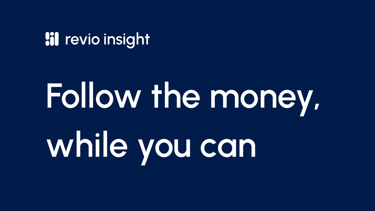 Still from the Signals video — Follow the money, while you can